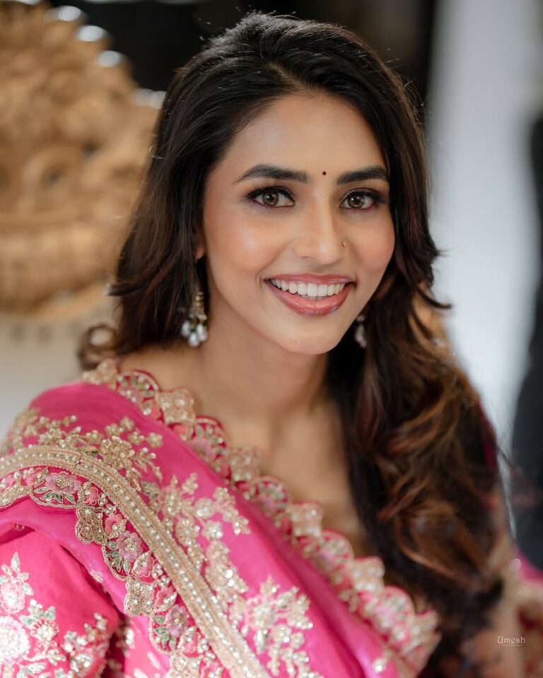 Sapthami Gowda Shines in Stunning Red Saree