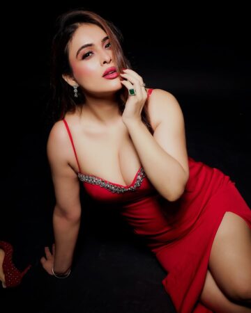 Neha Malik's Sizzling Valentine Day Style in Red Sleeveless Dress