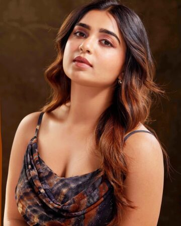 Gouri G. Kishan Flaunts Glamorous Style in Deep-Neck Dress